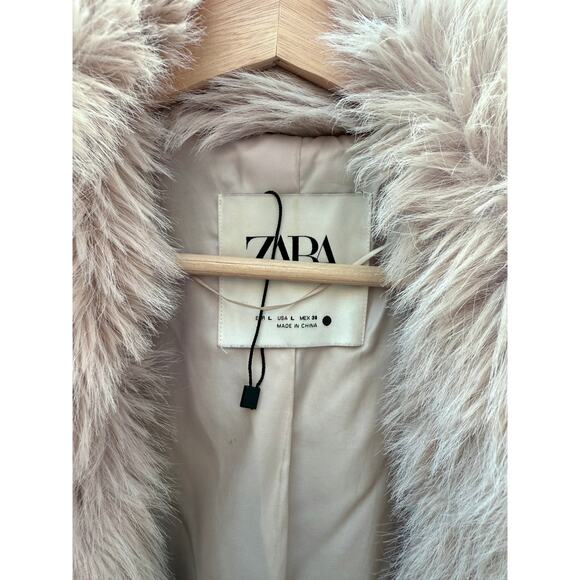 ZARA Faux Fur Cropped Jacket - Picture 8 of 8